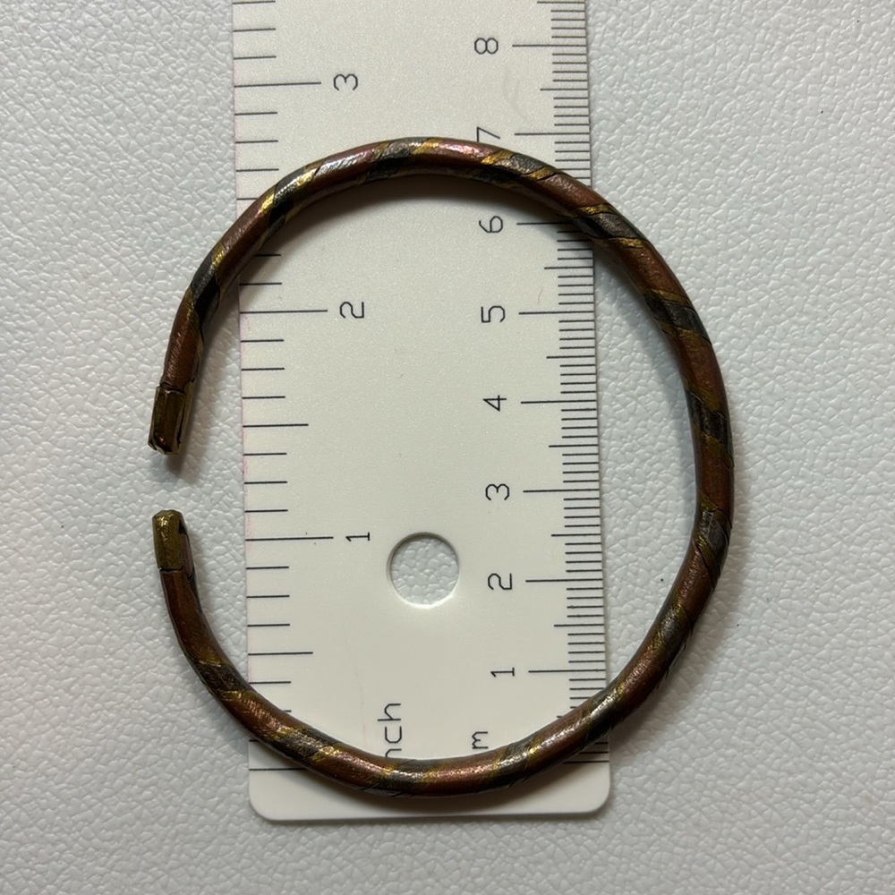 Vintage Hand Crafted Brass copper Cuff Bracelet - Picture 5 of 5
